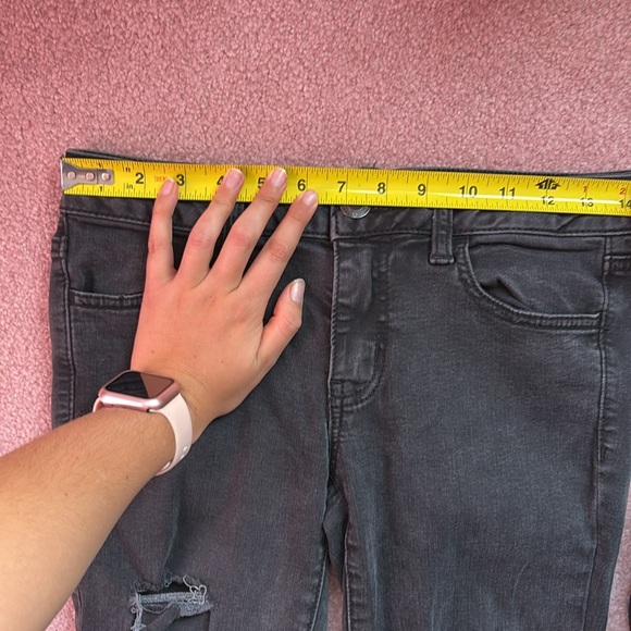 American Eagle Black Jeggings Ripped Size 4 Women’s - Picture 5 of 8